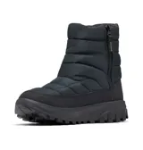 Botas de nieve Columbia Snowtrot Mid, color blanco con detalles en beige. Cuentan con tecnología Omni-Tech™ que repele el agua y Omni-Heat™ que retiene el calor.