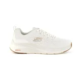 Zapatillas deportivas Skechers Vapor Foam - Fresh Trend, color blanco, con cordones y parte superior de malla técnica. Incorpora plantilla Skechers Air-Cooled Memory Foam y amortiguación ultraligera Vapor Foam.