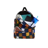 Mochila Vans Old Skool H2O con estampado a cuadros en tonos azul, naranja, verde, amarillo y blanco.