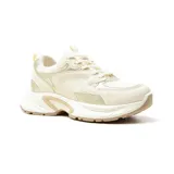 Championes deportivos American Sport Jena, color blanco con detalles plateados.