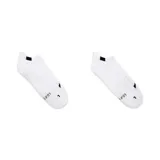Pack de dos pares de medias Nike invisibles, color blanco con logo negro.