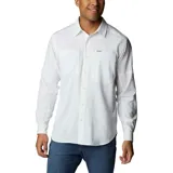 Camisa de hombre Columbia Silver Ridge, color beige, de manga larga con botones para enrollar, dos bolsillos frontales con botón, ventilación en la espalda y protección solar UPF 50.