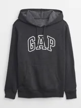 Canguro de felpa suave con logotipo de Gap bordado, capucha con lazos y bolsillo canguro.
