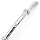 Bombilla de plata con dos virolas decorativas y filtro con orificios.