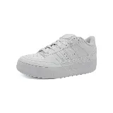 Championes Adidas Break Start Bold W, color blanco, con plataforma y las tres tiras características de la marca.