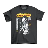 Remera negra de algodón con estampado de los personajes de MTV Beavis and Butthead.