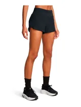 Short deportivo negro de mujer, marca Under Armour, modelo Launch Pro 3.