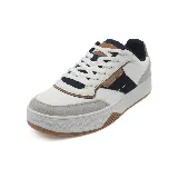 Championes urbanos Le Groupe de hombre, color blanco con detalles en gris, azul marino y marrón.