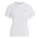 Remera de mujer de corte deportivo, color blanco, con logo de la marca en el pecho.