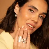 Anillo ancho de plata 925 satinada.