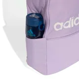 Mochila Adidas Classic Daily color lila con logo Adidas en blanco.
