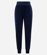 Pantalón deportivo verde oliva confeccionado en microfibra con cintura elástica.