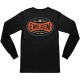 Remera negra de manga larga con logo de Emexem en el pecho.