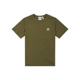 Remera color verde militar de Adidas, corte clásico, cuello redondo y logo bordado en el pecho.