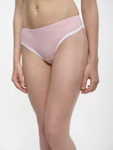 Colaless de algodón color verde agua con ribete blanco.