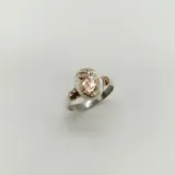 Anillo de plata 925 con apliques en oro 9k, con diseño alusivo al profesorado.