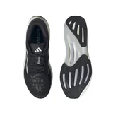 Championes de running Adidas Supernova Rise, color negro con detalles plateados y suela blanca.