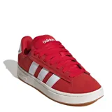 Championes Adidas Grand Court Alpha, color rojo con detalles en blanco. Zapatillas de cuero con las tres tiras clásicas de Adidas en los laterales y suela de goma.