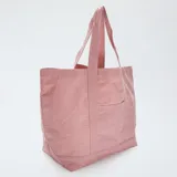Bolso shopper de playa extragrande color rosa, de algodón.
