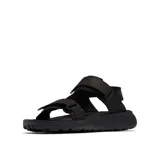 Sandalias negras con ajuste de velcro en dos tiras, con suela de goma y plantilla acolchada.