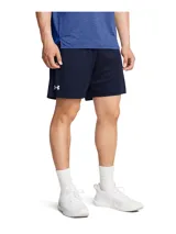 Short deportivo Under Armour Tech color azul marino con logo blanco en la pierna izquierda.