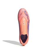 Championes de fútbol Adidas F50 League, color naranja con detalles en azul.