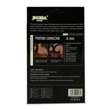 Corrector de postura negro con tirantes ajustables y soporte lumbar.