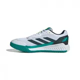 Championes Adidas Courtquick para hombre, color blanco con detalles en verde y negro.