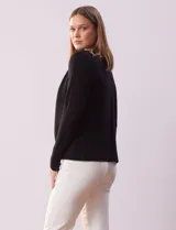 Cardigan tejido color blanco, marca Sioni.