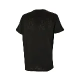 Remera deportiva Topper Training Up negra de poliéster, con cuello redondo, mangas cortas y logo estampado en el pecho.