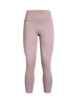 Calza deportiva Under Armour Motion Ankle Leg color azul con pretina alta, logo estampado en la cadera y bolsillo lateral.