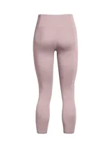 Calza deportiva Under Armour Motion Ankle Leg color azul con pretina alta, logo estampado en la cadera y bolsillo lateral.