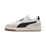 Championes Puma Shuffle Downtown OG, color blanco con detalles en negro y beige.