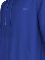 Buzo con capucha de Calvin Klein en color azul, fabricado con algodón regenerativo, con logotipo tonal estampado.
