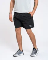 Short de baño negro de nylon con logo de Umbro estampado en gris.