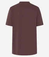 Remera marrón de algodón con cuello redondo y mangas cortas. Estampa frontal de un conejo con gafas de sol y texto "Sunset Blvd. Los Angeles California".