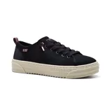 Championes Skechers Bobs Copa negros con plataforma color crema. Capellada de lona y cuero sintético con forro de rizo.