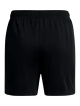 Short deportivo azul marino Under Armour con logo blanco en la pierna.