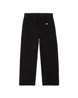 Pantalón de jean negro de corte ancho, con bolsillos traseros con etiqueta con el logo de la marca.