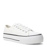 Championes urbanos color beige con plataforma.