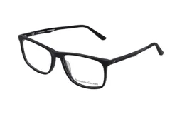 Armazón para lentes de receta Nazareno Corsini, modelo 117/55, color negro mate, de acetato, con forma rectangular.