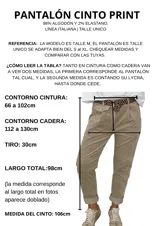 Pantalón color beige de corte ligeramente suelto, confeccionado en algodón y elastano. Incluye un cinto de animal print.