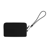 Bolso mini Havaianas negro con textura de sandalia y logo en relieve. Incluye correa de mano.