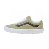 Zapatillas Vans Old Skool de lona y gamuza, color verde oliva con línea lateral negra.