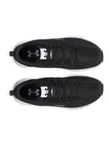 Championes Under Armour Street Mirage color negro con detalles en blanco, capellada de malla transpirable y suela de goma de alta tracción.