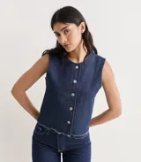 Chaleco de denim con estampado Mandinga Hypnotic.