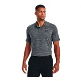 Remera polo Under Armour Matchplay para hombre, color gris jaspeado con logo negro en el pecho.