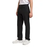 Pantalón de jean celeste de corte recto, con cinco bolsillos, confeccionado en algodón y poliéster con spandex.