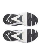 Zapatillas de entrenamiento Project Rock BSR 5 para mujer, color negro con detalles en gris y suela blanca.