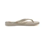 Ojotas Ipanema Oasis Fem color beige con estampado floral en tonos naranja y verde.